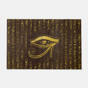 Paillasson Oeil égyptien de Horus et de hiéroglyphes sur le