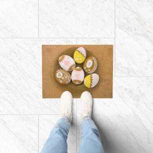 Paillasson Oeufs de Pâques colorés, Pâques Joyeuses, Fêtes