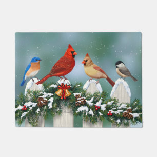 Paillasson Oiseaux de vacances et Garland de Noël