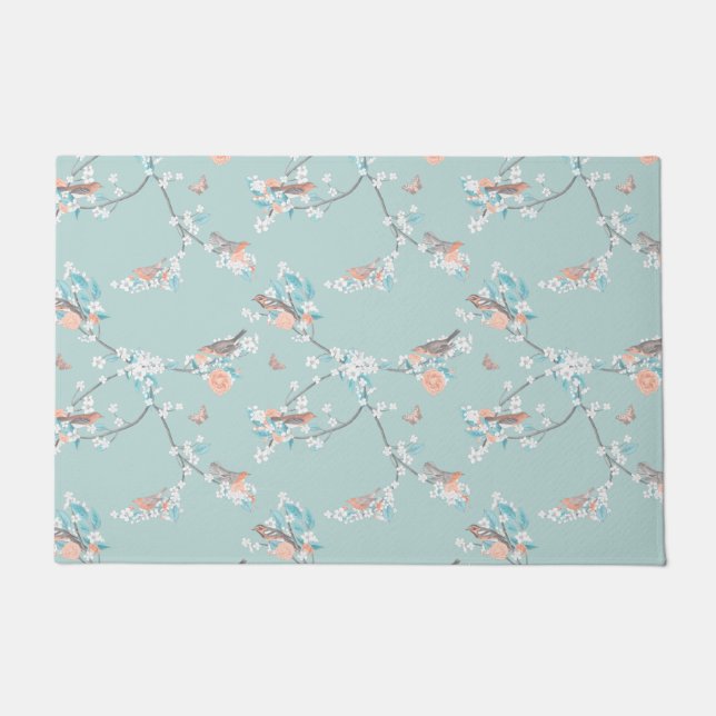 Paillasson Oiseaux et fleurs (Devant)