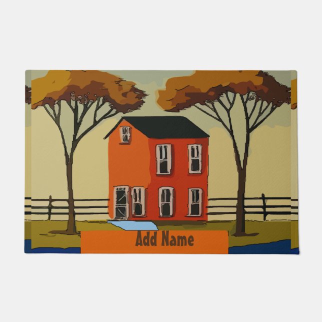 Paillasson Old Farm House ajouter nom, Rug (Devant)
