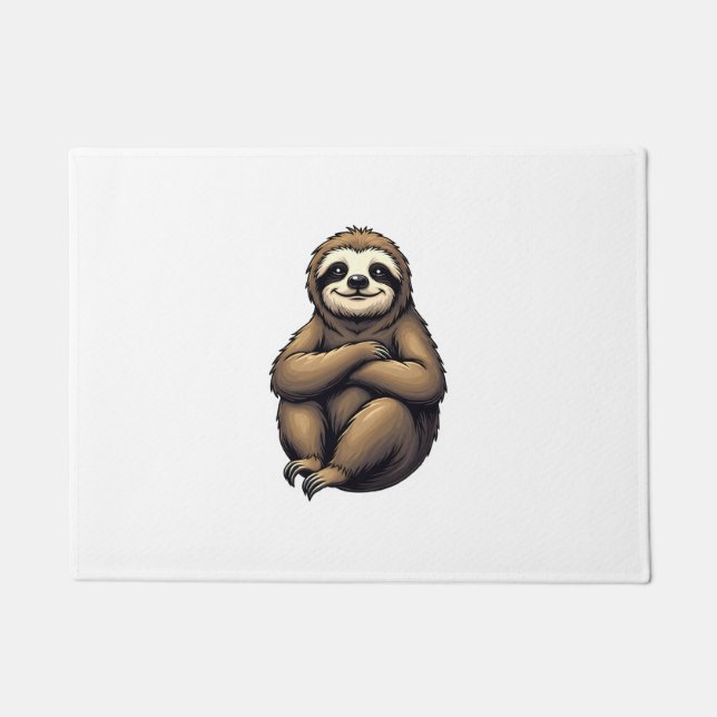 Paillasson Old Print Sloth Art Vintage Graphic 2 (Devant)