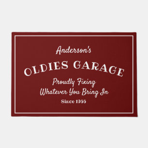Paillasson Oldies Garage N'Importe Quel Nom Drôle Dire Red D