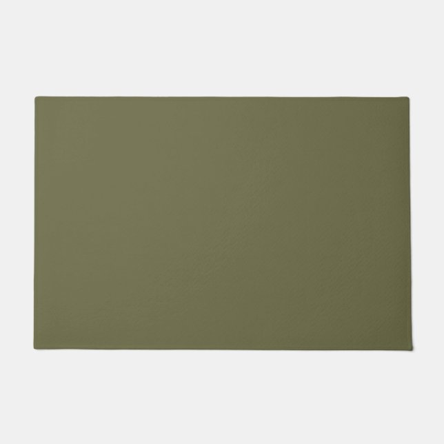 Paillasson Olive vert Terre couleur solide Imprimer (Devant)