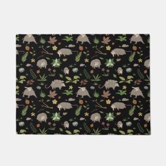 Paillasson Opossum dans un Berry Field Motif de la faune Blac