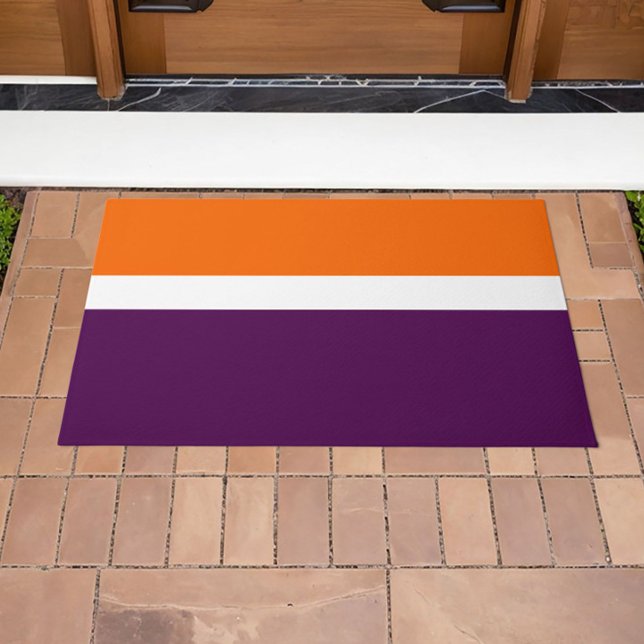 Paillasson Orange blanc violet couleur pâle Conception des bl (Créateur téléchargé)