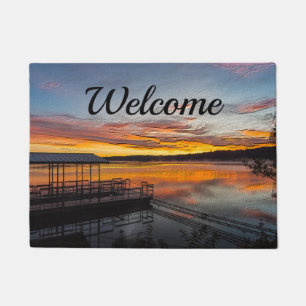 Paillasson Orange Glory Morning Peinture de bienvenue