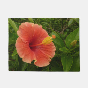 Paillasson Orange Hibiscus Fleur Tropical Floral