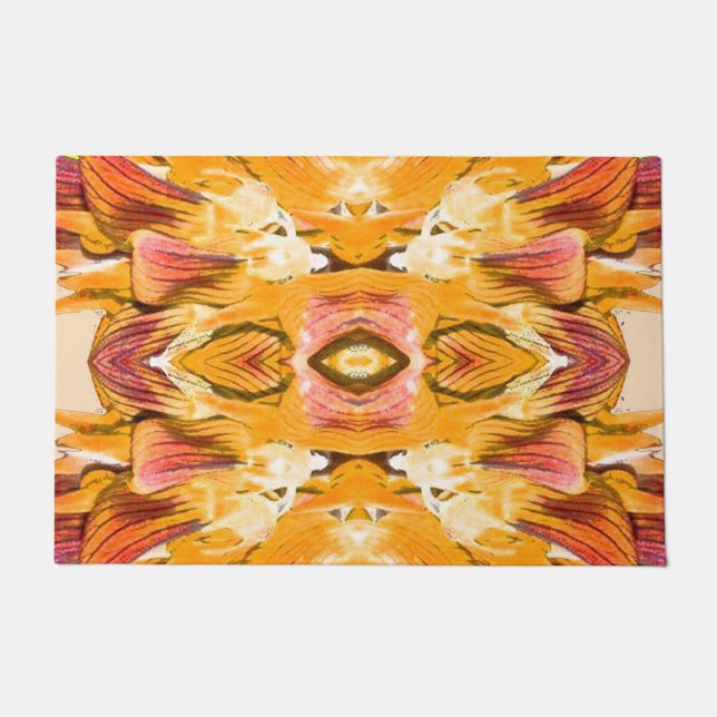 Paillasson ORANGE PLANTE - Digital Fractal Art - (Devant)