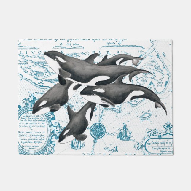 Paillasson Orca whales family (Devant)