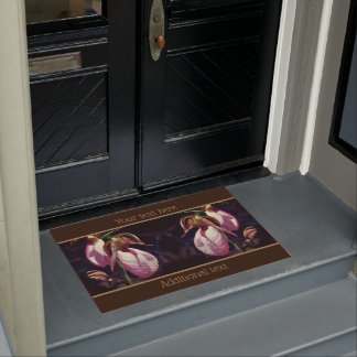 Paillasson Orchidées Sauvages Lady Slipper Gros plan Personna