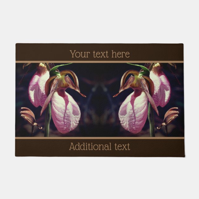 Paillasson Orchidées Sauvages Lady Slipper Gros plan Personna (Devant)