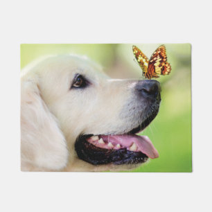 Paillasson Oreiller À Lancer Du Labrador Et Du Papillon