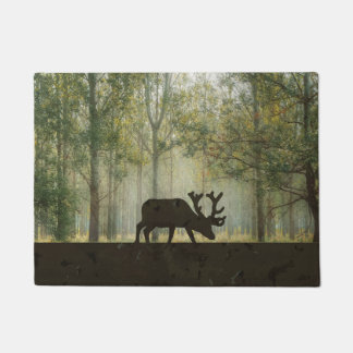 Paillasson Orignaux dans l'illustration de forêt