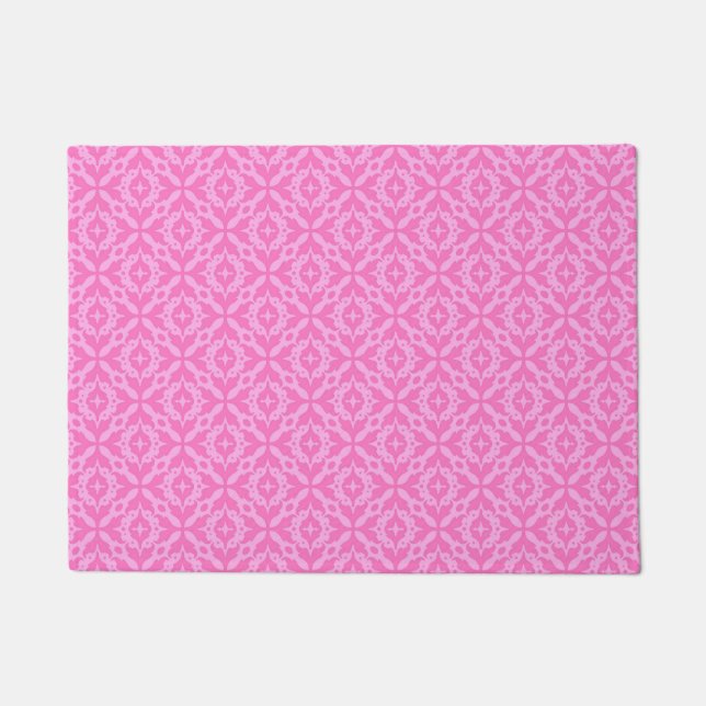 Paillasson Ornamental Pink Damask Breast Cancer Awareness (Devant)