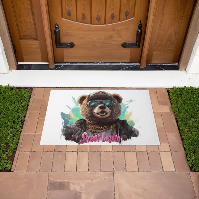 Paillasson Ours de légende de rue - Graphisme cool (De plein air)