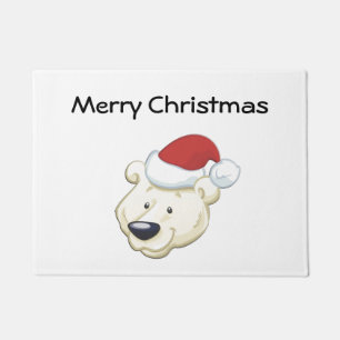 Paillasson Ours polaire de Noël Joyeux Noël