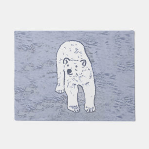 Paillasson Ours polaire sur la peinture sur glace - Art origi