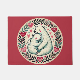 Paillasson Ours polaires Ours de Saint Valentin