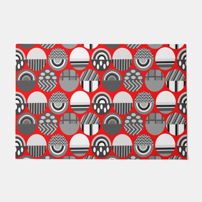 Paillasson Ovales à motifs gris (Devant)