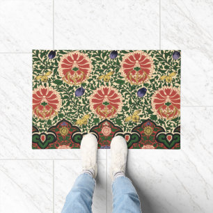 Paillasson Owen Jones Chinoiserie Rouge Lotus Floral Art Desi