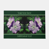 Paire de fleurs de géranium violet personnalisée