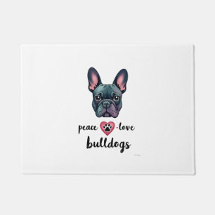 Paillasson Paix Amour Bouledogues Galaxie Vintage Bouledogue