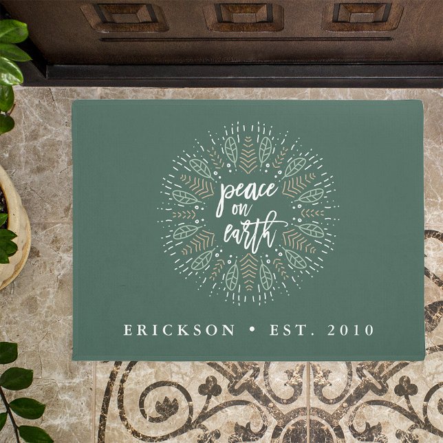 Paillasson Paix sur Terre | Vacances personnalisées (Créateur téléchargé)