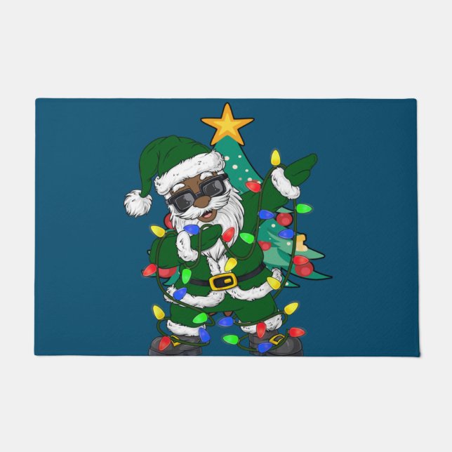 Paillasson Pajama de Noël afro-américain (Devant)