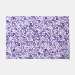 Paillasson Pale Lilas Et Violet Pavé Patchwork Terrazo Pa