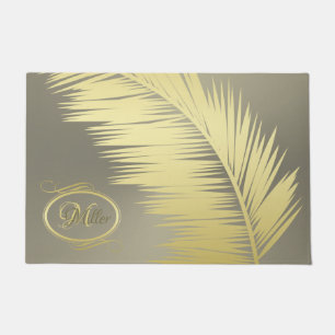 Paillasson Palm Tropical d'or feuille
