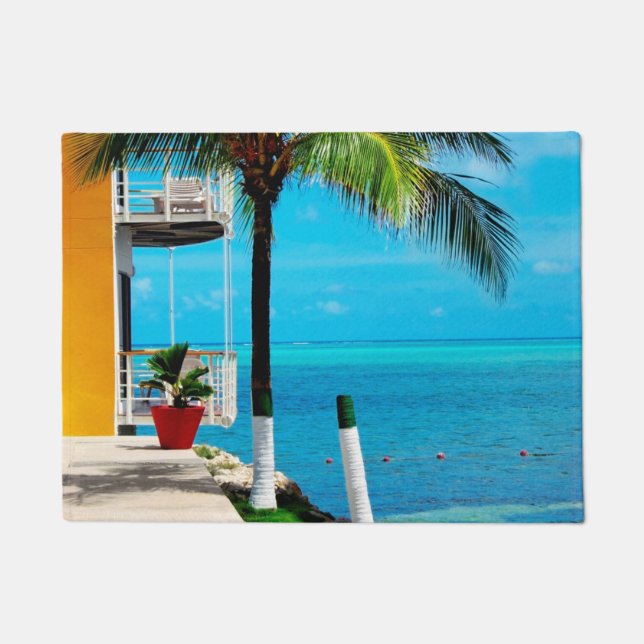 Paillasson Palmier à la cour d'une Chambre par la mer (Devant)