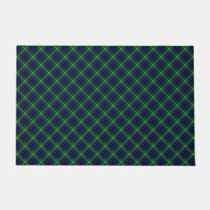 Paillasson Panier bleu vert tartan MacIntyre