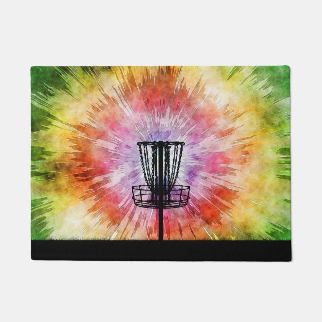 Paillasson Panier de golf de Tie Dye Disk (Devant)