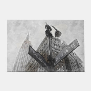 Paillasson Panneau d'angle Broadway, NYC, États-Unis