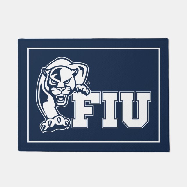 Paillasson Panthers de la FIU - Logo blanc (Devant)