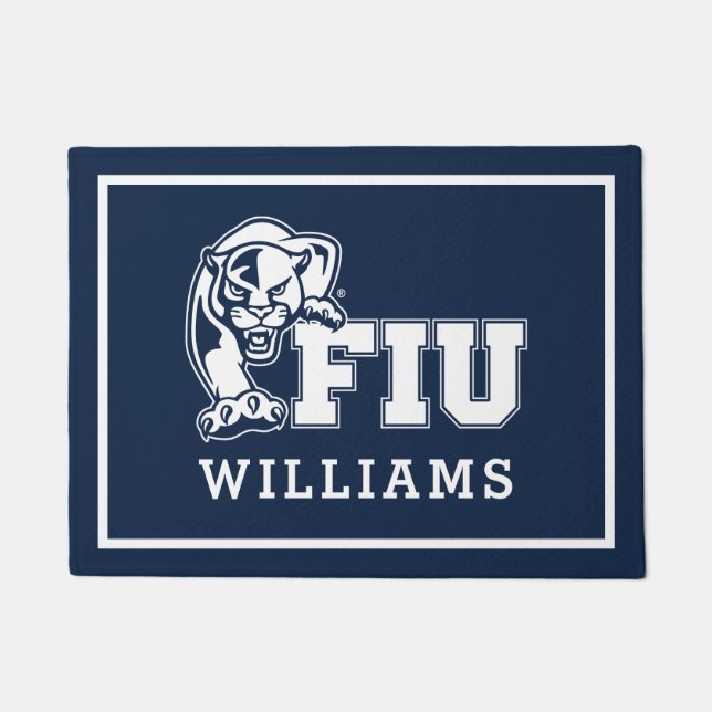 Paillasson Panthers de la FIU - Logo blanc (Devant)