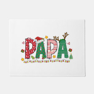 Paillasson Papa Claus Lumières de Noël Pyjama Famille Assorti