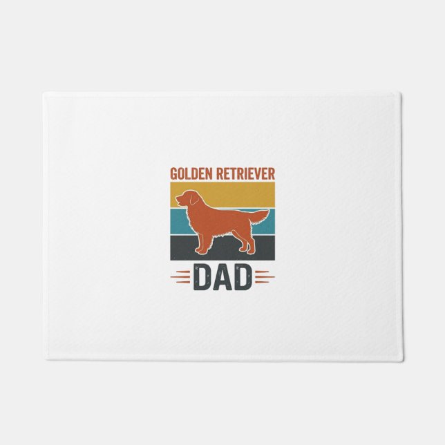 Paillasson Papa Golden Retriever Conception Vector pour Amate (Devant)