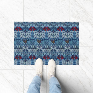 Paillasson Papier peint Tulipe Rose Navy Blue de William Morr