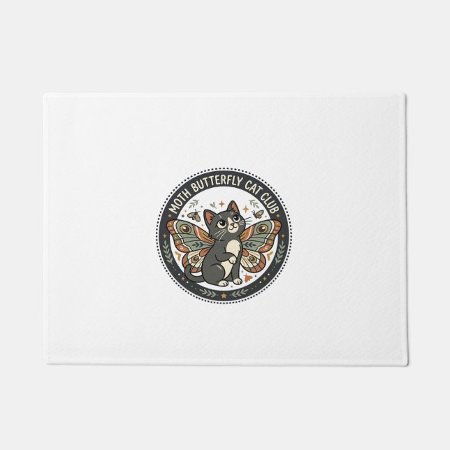 Paillasson Papillon de nuit Chat POD Vector Art - Papillon de (Devant)