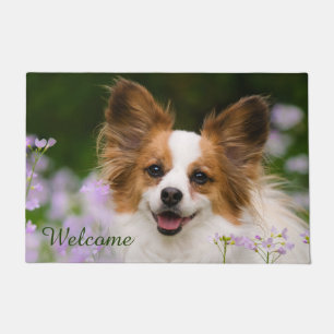 Paillasson Papillon Dog Cute Romantic Potrait Photo - Bienven
