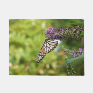 Paillasson Papillon Monarque sur papillon pourpre Bush
