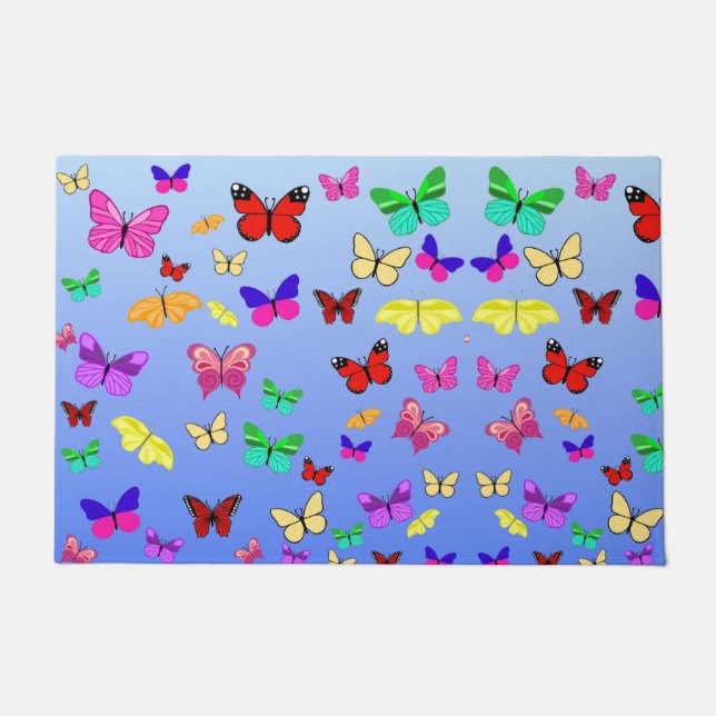 Paillasson Papillons bleus (Devant)