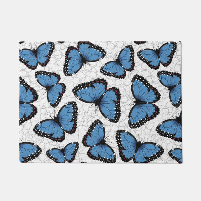 Paillasson Papillons morpho bleu (Devant)