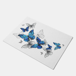 Paillasson Papillons volants bleus Morpho