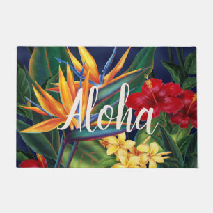 Paillasson Paradis tropical Hawaï Floral Aloha