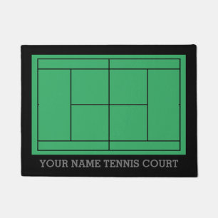 Paillasson Parcours de tennis privé personnalisé joli porte
