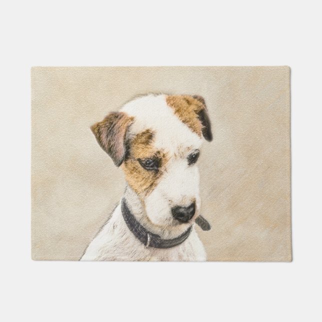 Paillasson Parson Jack Russell Terrier Peinture - Dog Art (Devant)