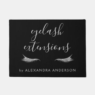 Paillasson Parties scintillant en argent et extension Eyelash